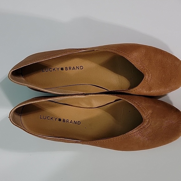 Women's Lucky Brand Alba Ballet Flats, Brown, Size 6, Pre-owned - Picture 6 of 15